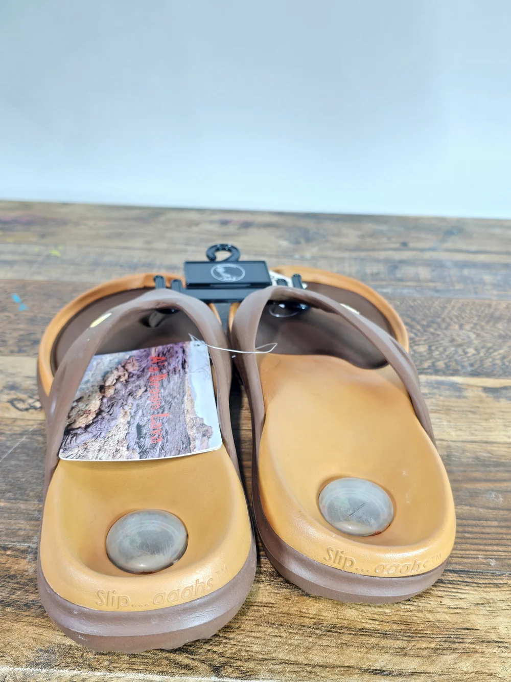 Men's Brown Slip On Men’s Flip Flop Sandals Size 8